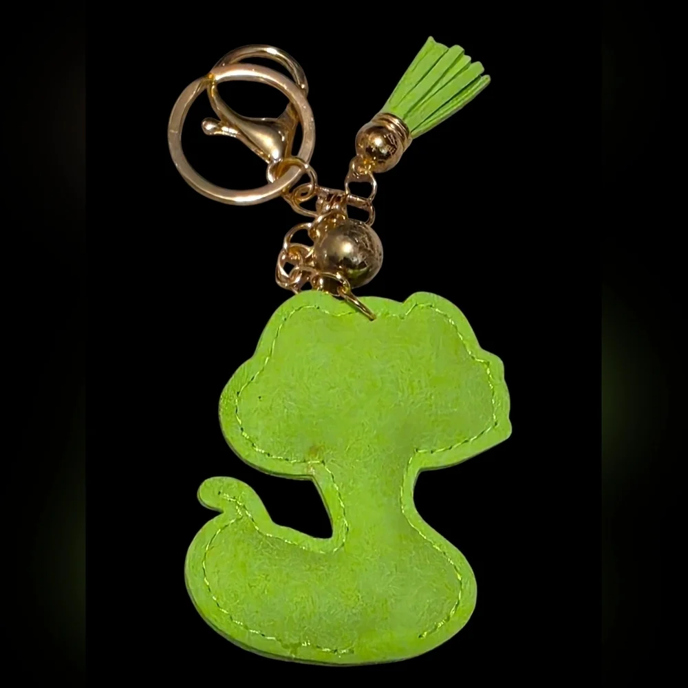 Green Rhinestone Snake Bag Charm |Keychain